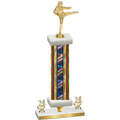 Premium Single Flag USA Year Karate Trophy