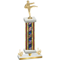 Premium Single Flag USA First Place Karate Trophy