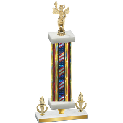 Premium Single Flag USA Victory Academics Trophy