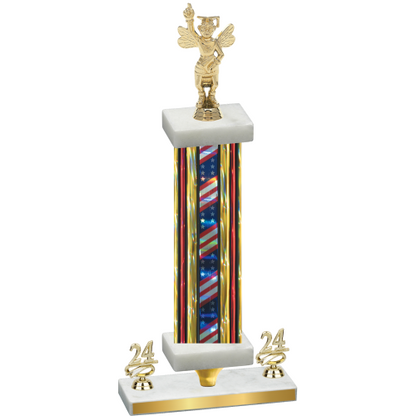 Premium Single Flag USA Year Academics Trophy