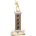 Premium Single Flag USA First Place Softball Trophy