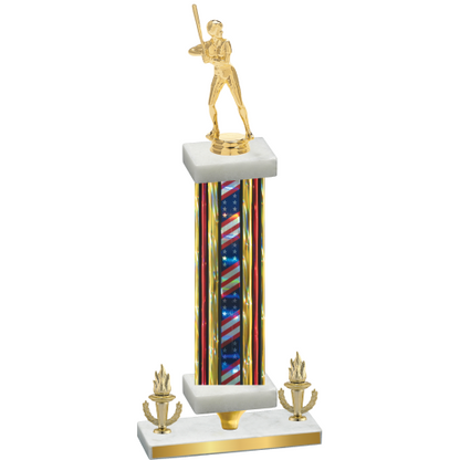 Premium Single Flag USA Victory Softball Trophy