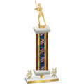 Premium Single Flag USA Year Softball Trophy