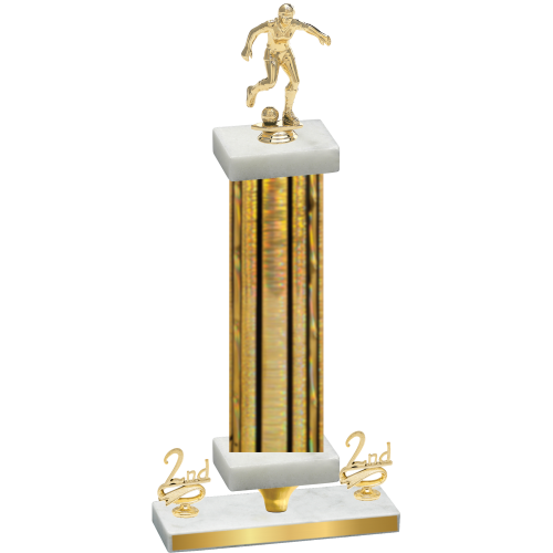 Premium Single Gold Glacier Second Place Soccer Trophy