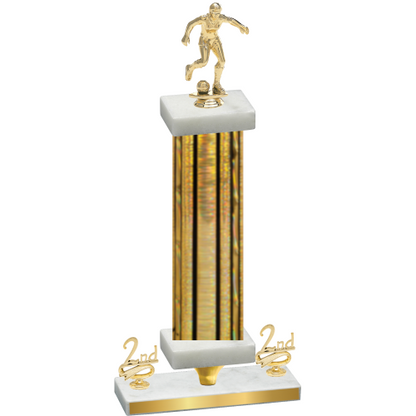 Premium Single Gold Glacier Second Place Soccer Trophy