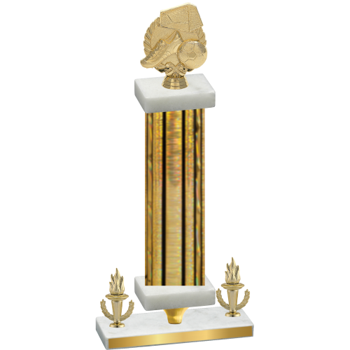 Premium Single Gold Glacier Victory Soccer Trophy