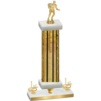 Premium Single Gold Glacier First Place Rugby Trophy