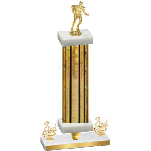 Premium Single Gold Glacier Third Place Rugby Trophy