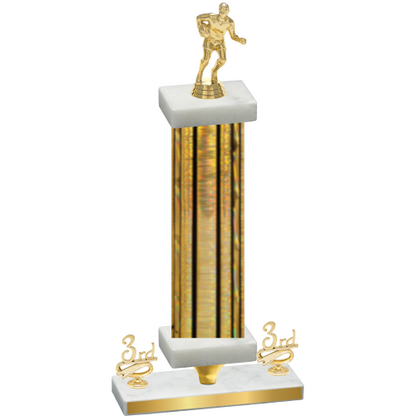 Premium Single Gold Glacier Third Place Rugby Trophy