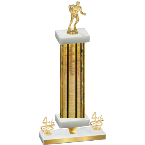 Premium Single Gold Glacier Fourth Place Rugby Trophy