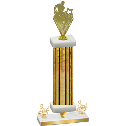 Premium Single Gold Glacier Third Place Rugby Trophy