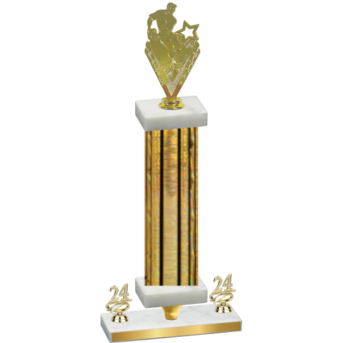 Premium Single Gold Glacier Year Rugby Trophy