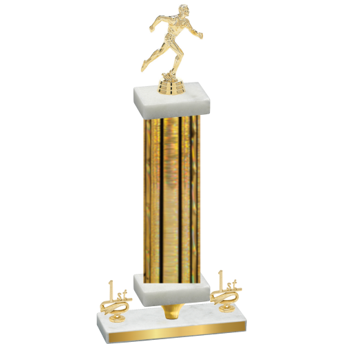 Premium Single Gold Glacier First Place Running Trophy