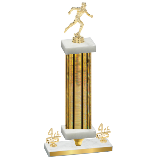 Premium Single Gold Glacier Fourth Place Running Trophy