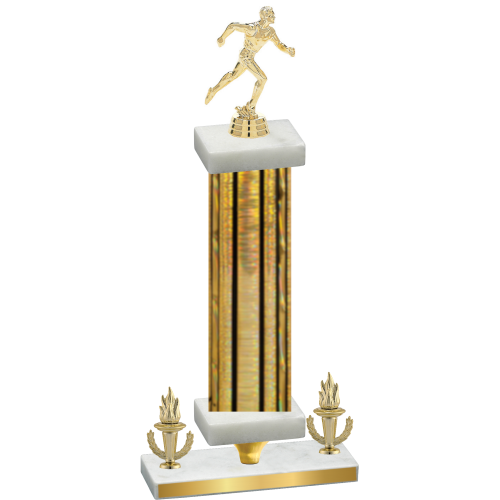 Premium Single Gold Glacier Victory Running Trophy