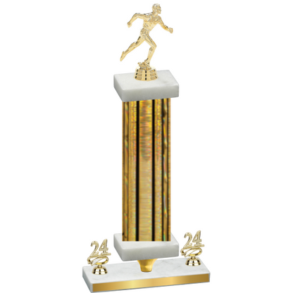 Premium Single Gold Glacier Year Running Trophy