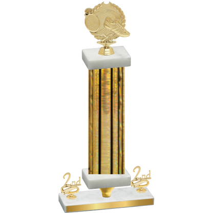 Premium Single Gold Glacier Second Place Running Trophy
