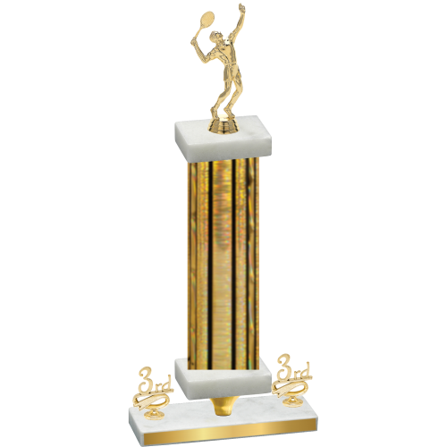Premium Single Gold Glacier Third Place Tennis Trophy