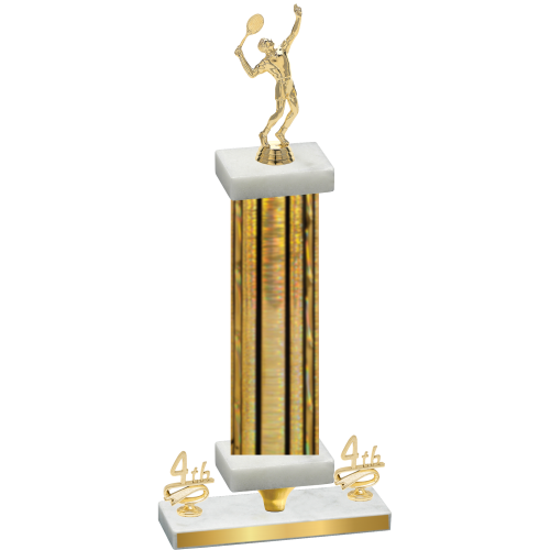 Premium Single Gold Glacier Fourth Place Tennis Trophy