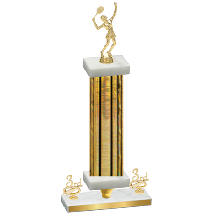 Premium Single Gold Glacier Third Place Tennis Trophy