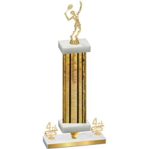 Premium Single Gold Glacier Fourth Place Tennis Trophy