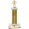 Premium Single Gold Glacier Third Place Wrestling Trophy