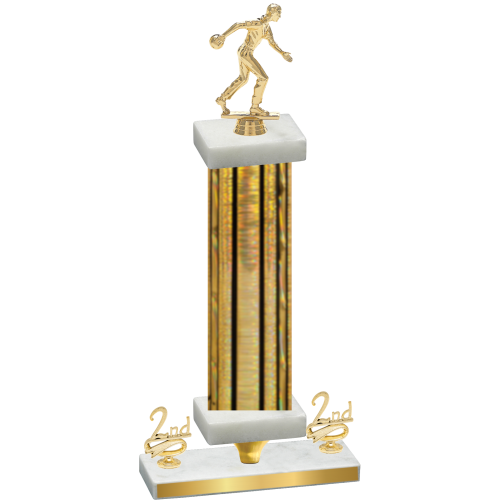 Premium Single Gold Glacier Second Place Bowling Trophy