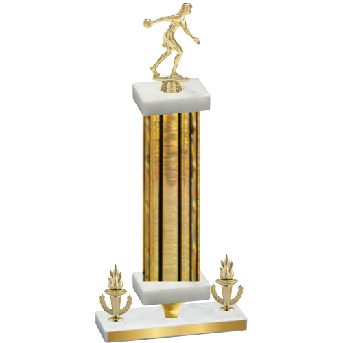 Premium Single Gold Glacier Victory Bowling Trophy