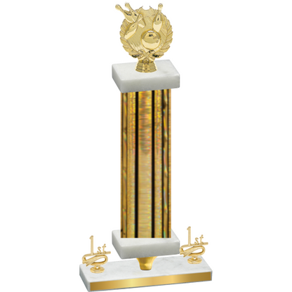 Premium Single Gold Glacier First Place Bowling Trophy