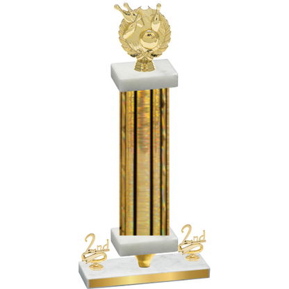 Premium Single Gold Glacier Second Place Bowling Trophy