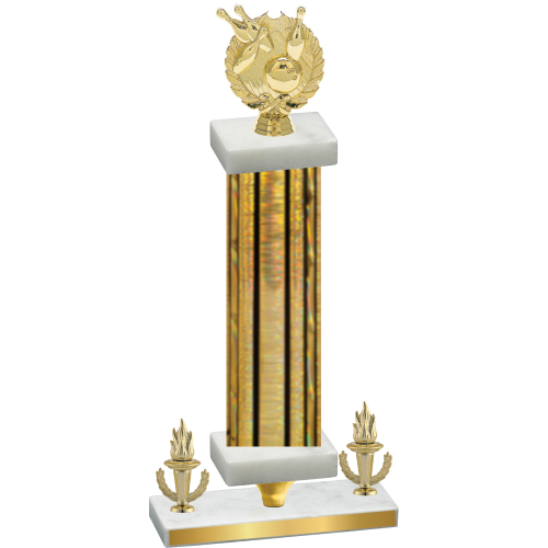 Premium Single Gold Glacier Victory Bowling Trophy