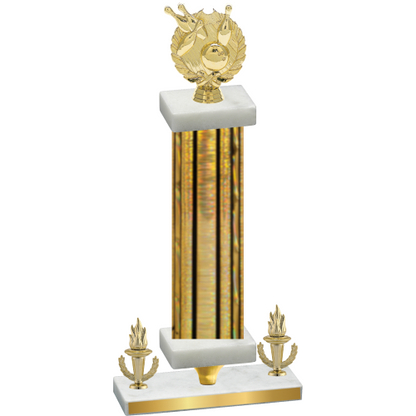 Premium Single Gold Glacier Victory Bowling Trophy