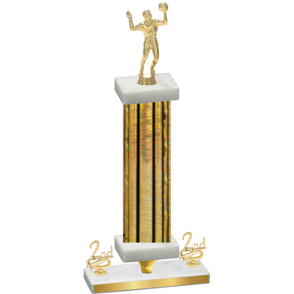 Premium Single Gold Glacier Second Place Volleyball Trophy
