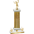 Premium Single Gold Glacier First Place Volleyball Trophy