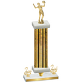 Premium Single Gold Glacier Second Place Volleyball Trophy