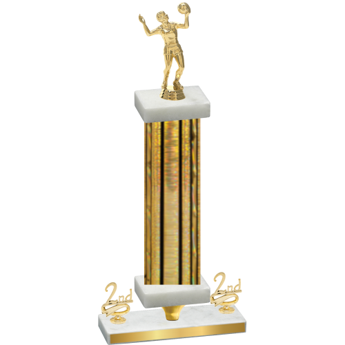 Premium Single Gold Glacier Second Place Volleyball Trophy
