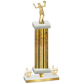 Premium Single Gold Glacier Third Place Volleyball Trophy