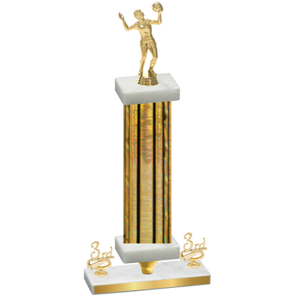 Premium Single Gold Glacier Third Place Volleyball Trophy