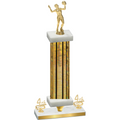Premium Single Gold Glacier Fourth Place Volleyball Trophy