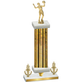 Premium Single Gold Glacier Victory Volleyball Trophy
