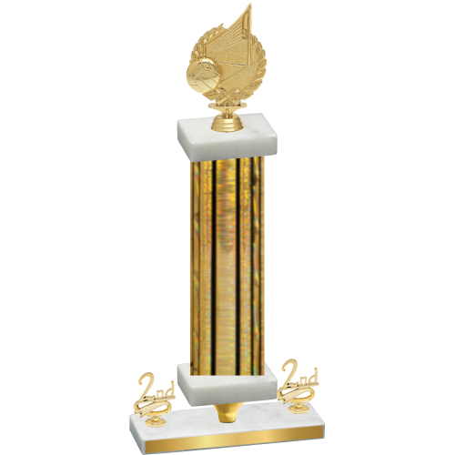 Premium Single Gold Glacier Second Place Volleyball Trophy