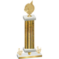 Premium Single Gold Glacier Third Place Volleyball Trophy