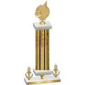Premium Single Gold Glacier Victory Volleyball Trophy