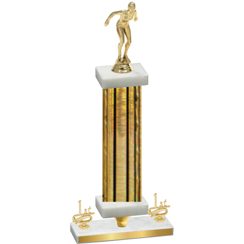 Premium Single Gold Glacier First Place Tennis Trophy