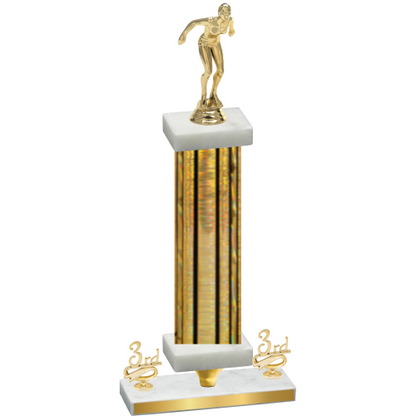 Premium Single Gold Glacier Third Place Tennis Trophy