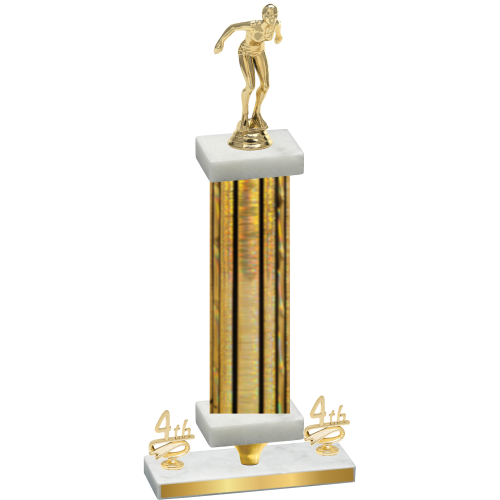Premium Single Gold Glacier Fourth Place Tennis Trophy
