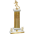 Premium Single Gold Glacier Year Football Trophy