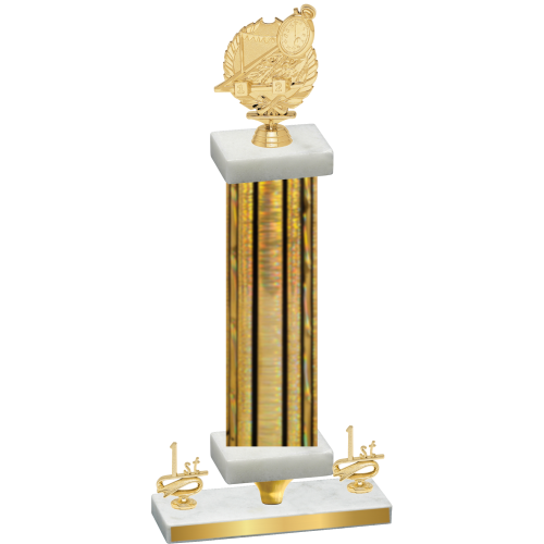 Premium Single Gold Glacier First Place Swimming Trophy