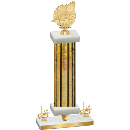 Premium Single Gold Glacier First Place Swimming Trophy