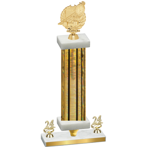 Premium Single Gold Glacier Year Swimming Trophy
